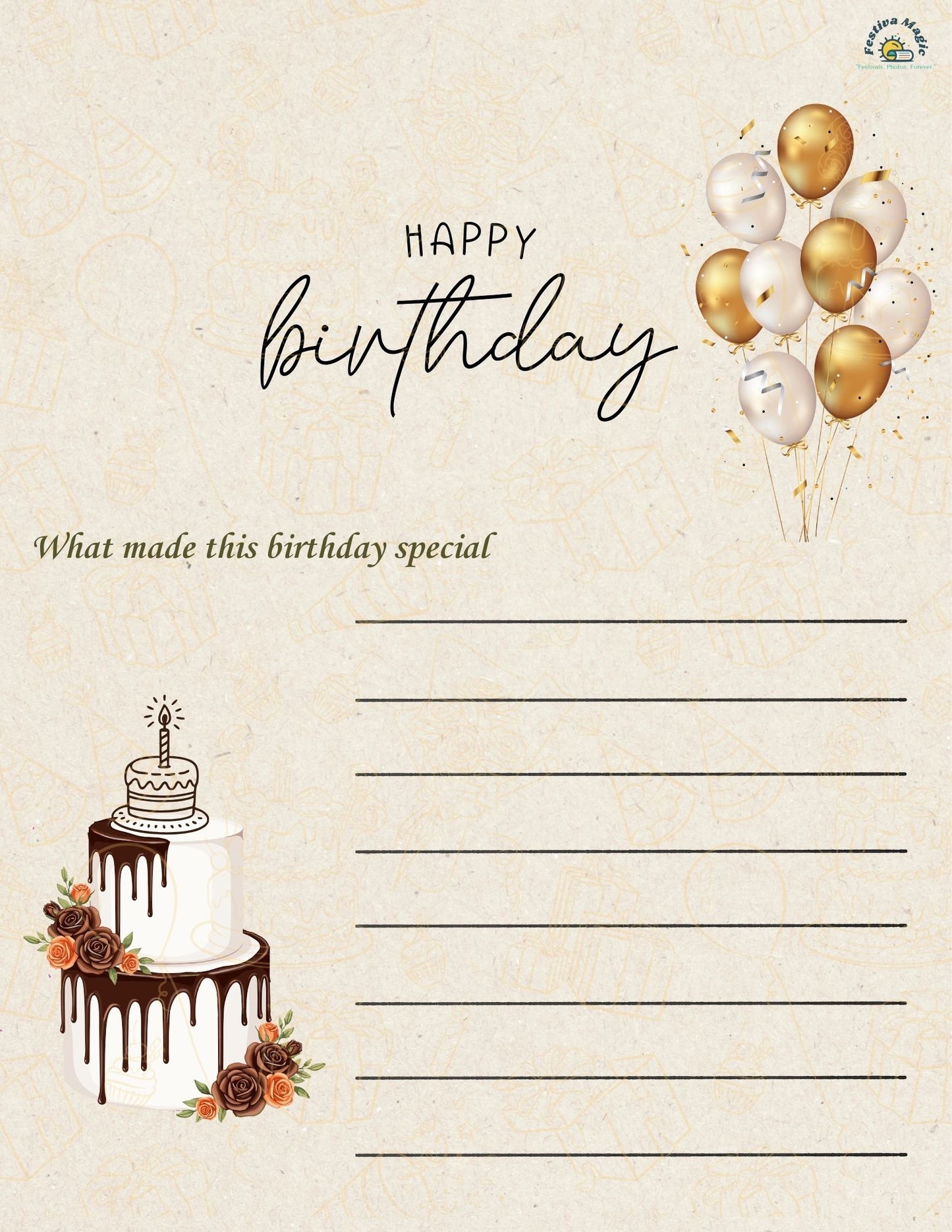 Birthday Memory Journal